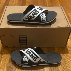 Vans Cross Strap Black/White Womens US 5 WD